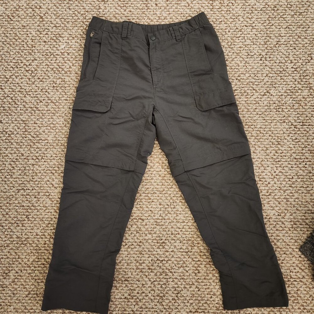 Men's medium gray hiking pants North Face (like new) [zip off]